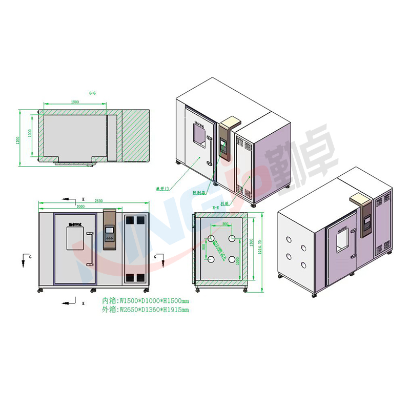 2立方單開(kāi)門(mén)步入式高低溫試驗(yàn)箱恒溫恒濕箱